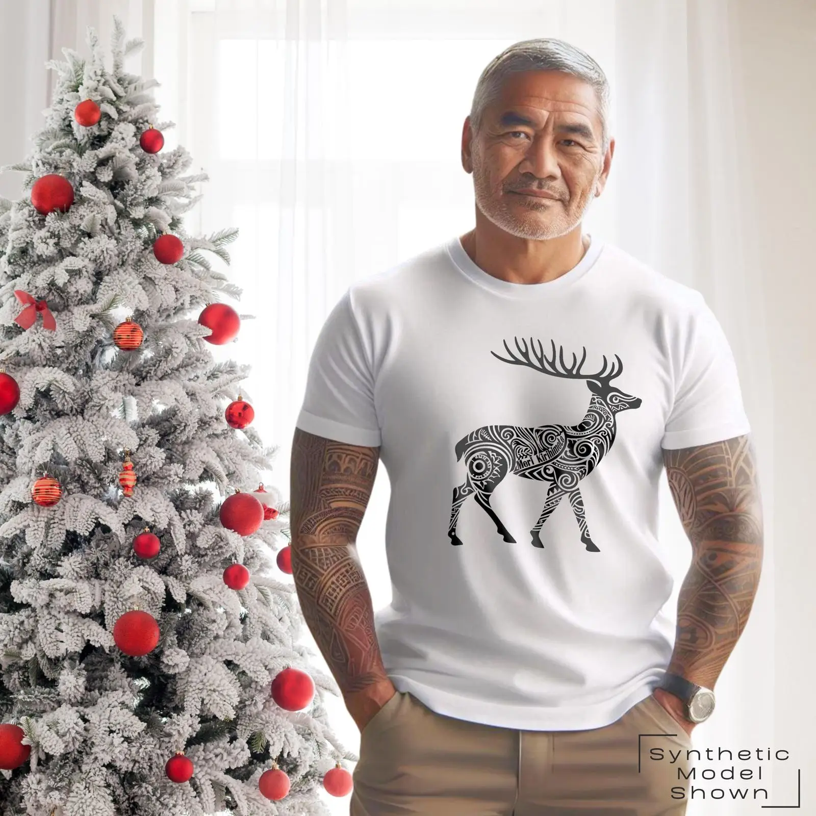 Vintage Fashion Nz - Maori Christmas T Shirt Festive NZ