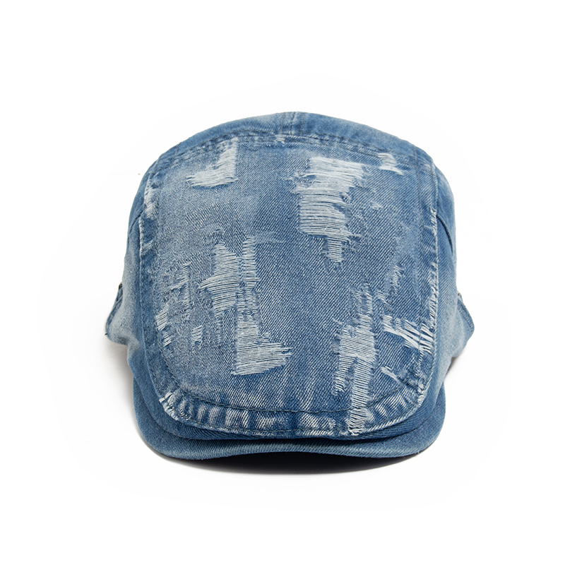 Fashion Men Ripped Denim Beret - đánh giá và giá Vintage Fashion Nz