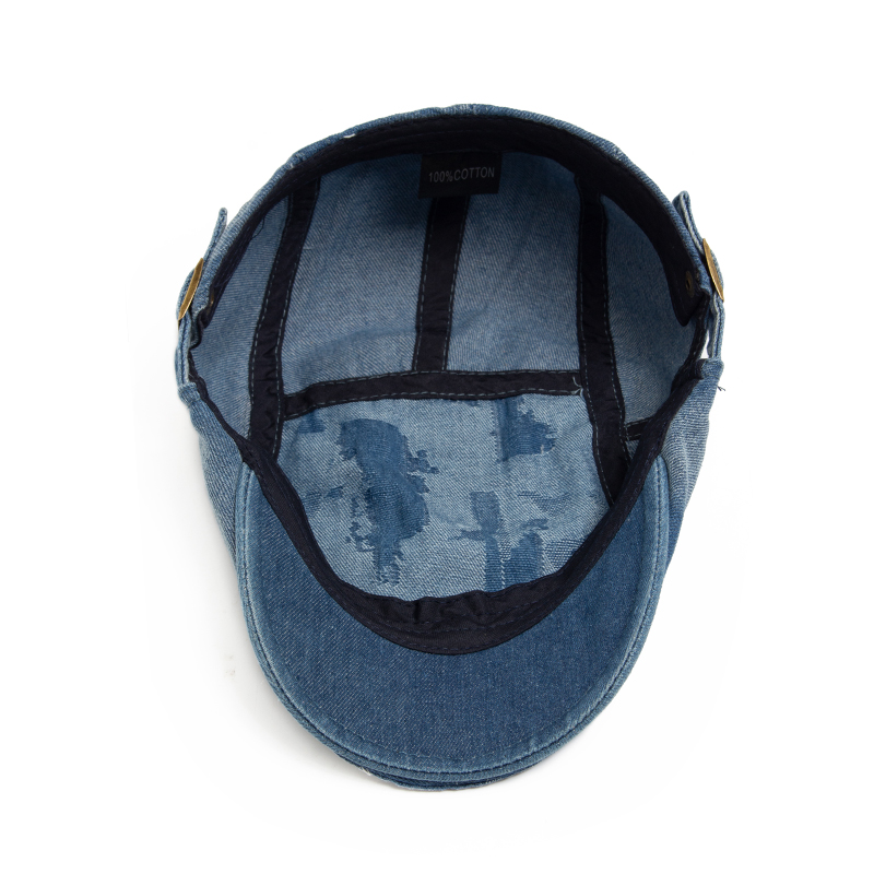 Fashion Men Ripped Denim Beret - đánh giá và giá Vintage Fashion Nz
