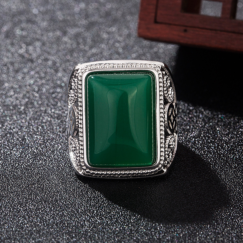 Green Natural Jade Rings Real  - đánh giá và giá Vintage Fashion