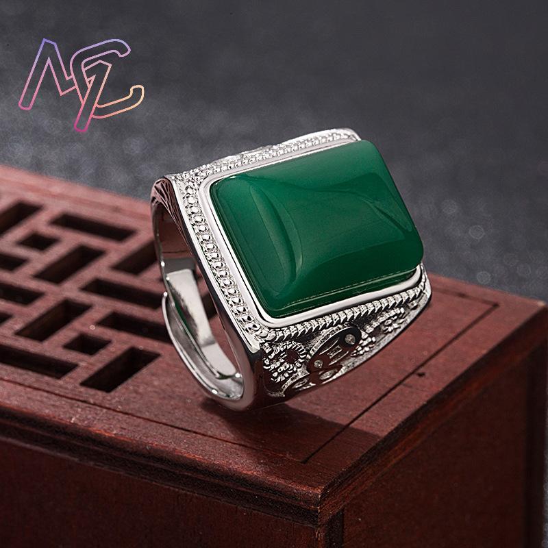 Green Natural Jade Rings Real  - đánh giá và giá Vintage Fashion