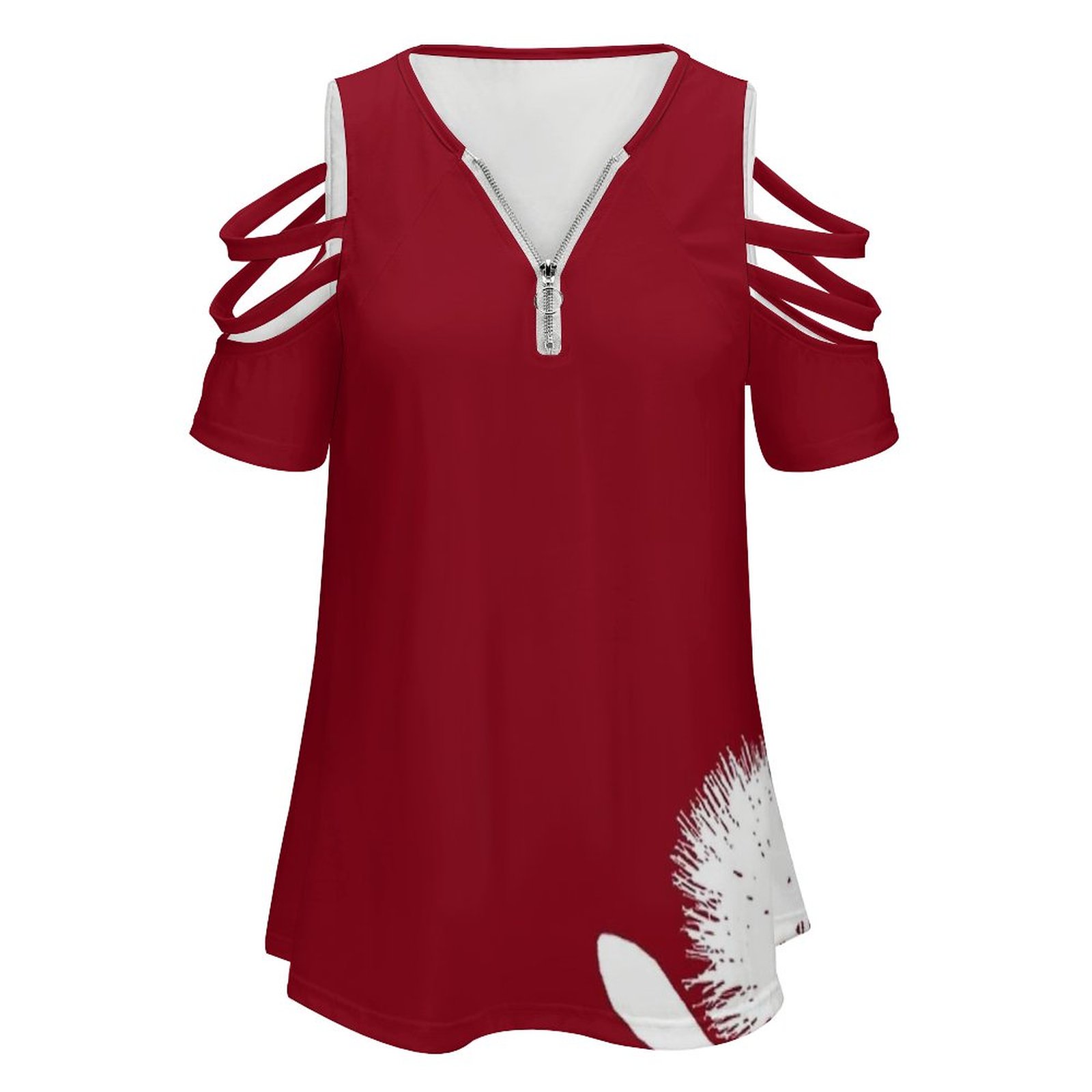 Pohutukawa-White On Red Women  - đánh giá và giá Vintage Fashion Nz