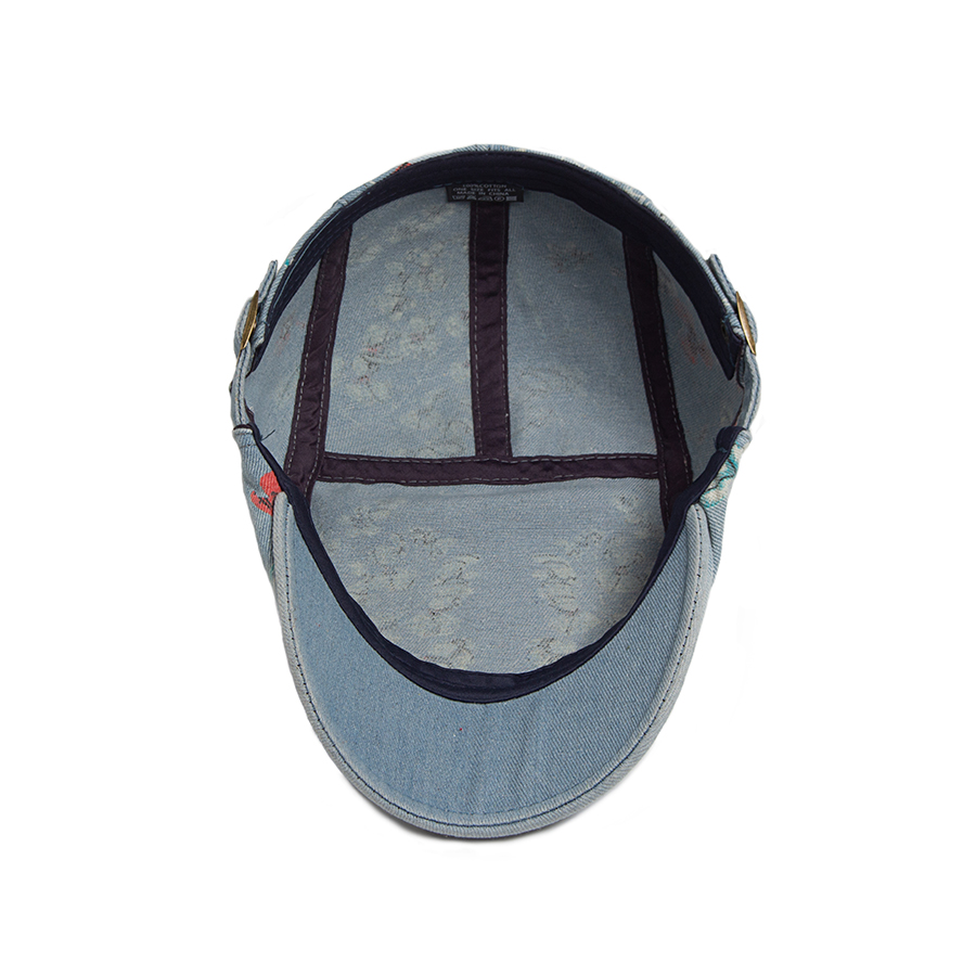 New Vintage Print Denim Beret  - đánh giá và giá Vintage Fashion Nz