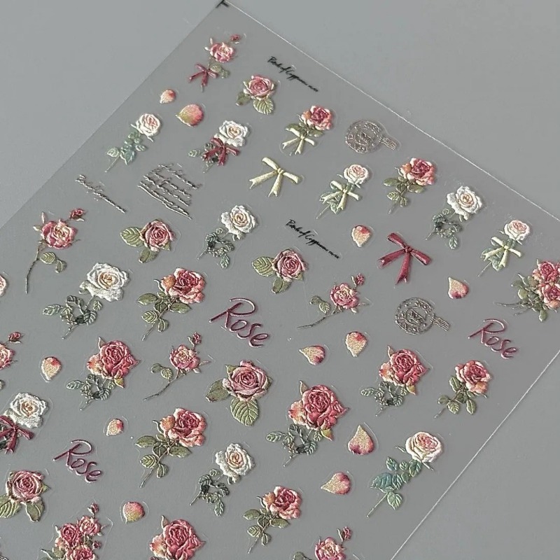 5Pcs Ins Retro Rose Sticker Hi - đánh giá và giá Vintage Fashion Magazine