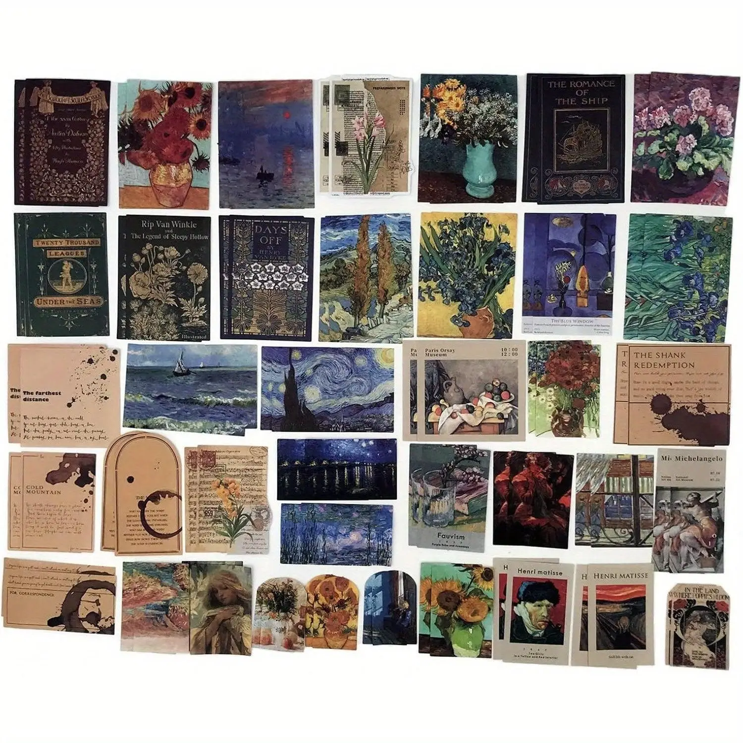 200PCS Van Gogh Art Scrapbooki - đánh giá và giá Vintage Fashion Magazine