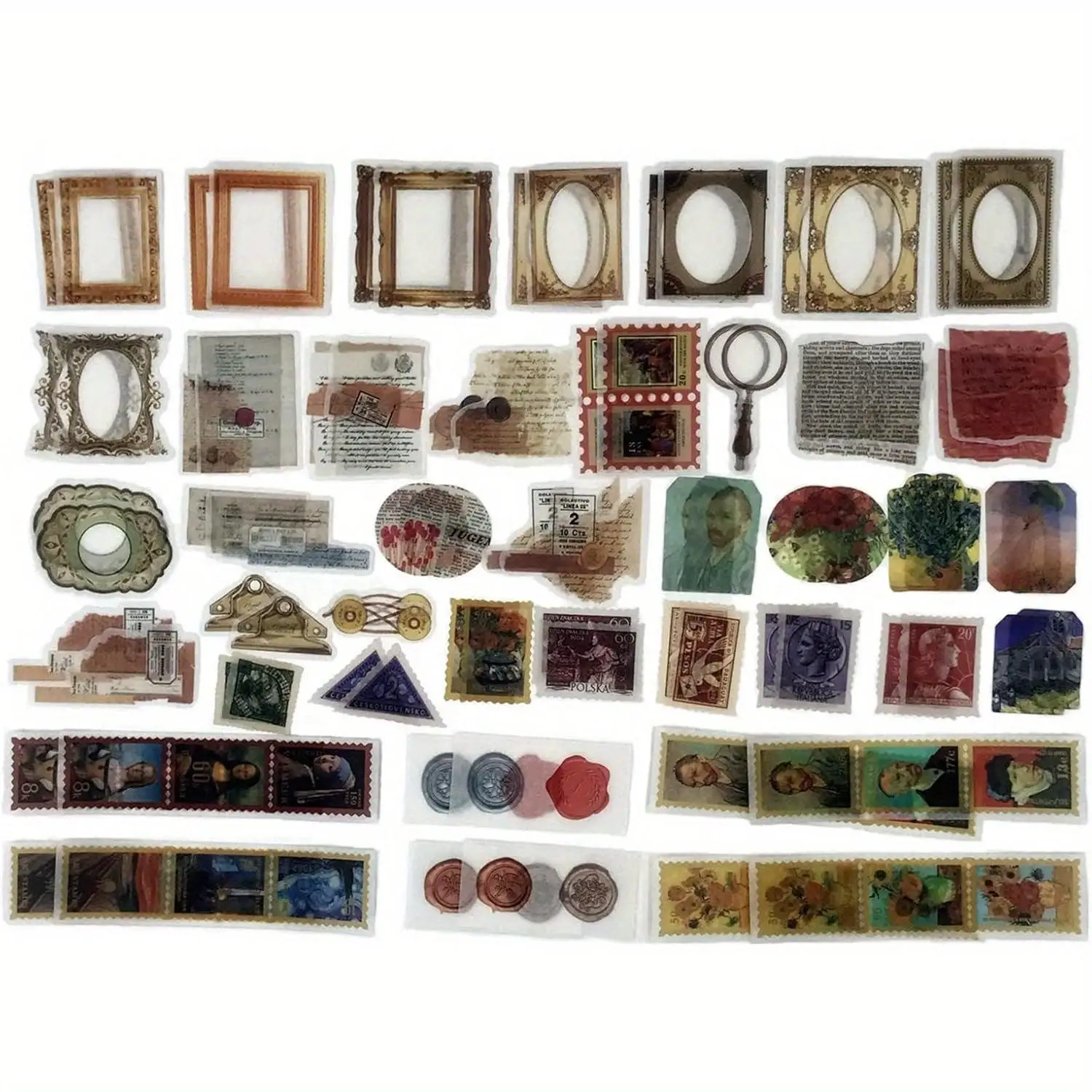 200PCS Van Gogh Art Scrapbooki - đánh giá và giá Vintage Fashion Magazine