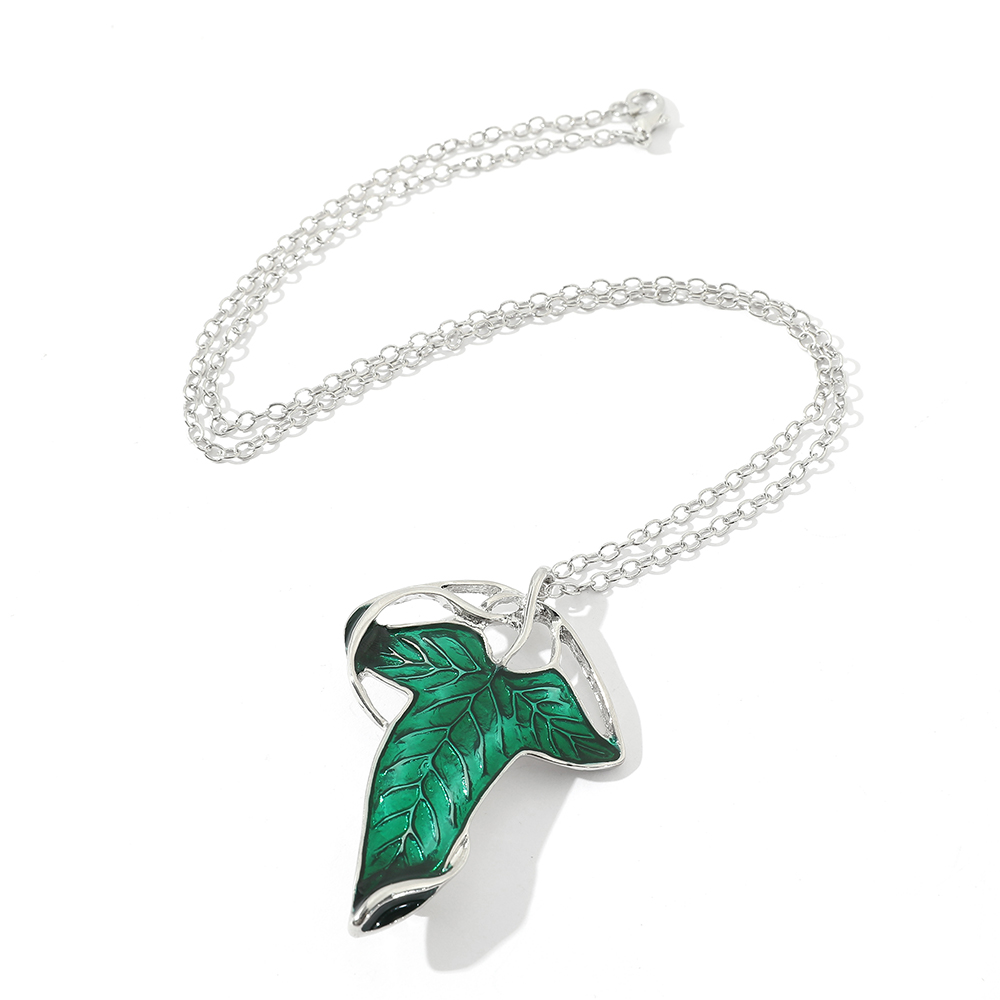 Vintage Green Leaf Pendant Nec - đánh giá và giá Fashion Y Vintage