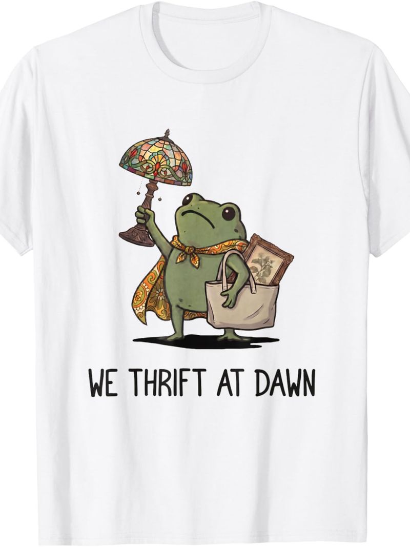 We Thrift At Dawn Funny Frog T - đánh giá và giá Thrift Vintage Fashion Usa