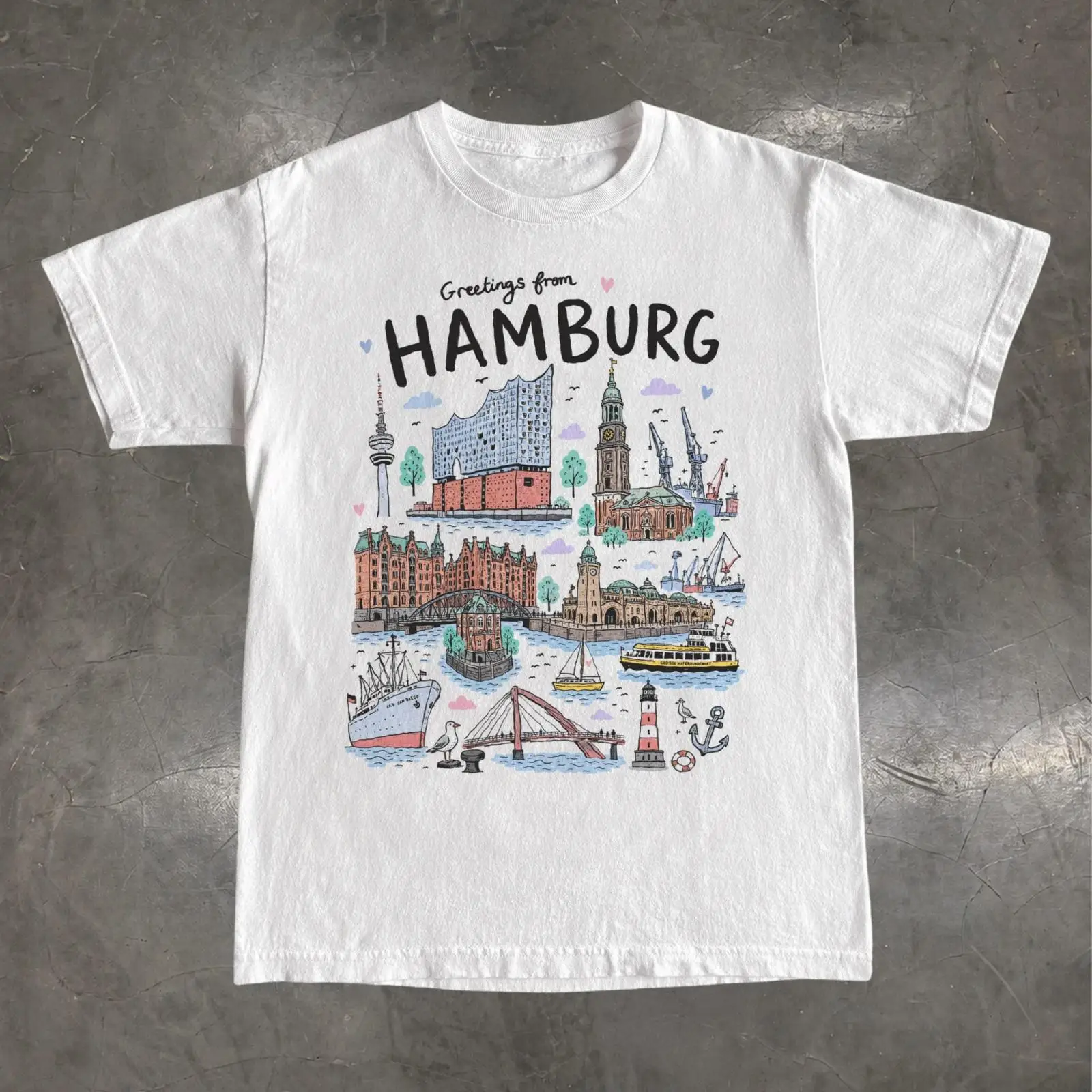 Hamburg Germany T Shirt Elbphi - đánh giá và giá Vintage Fashion Hamburg