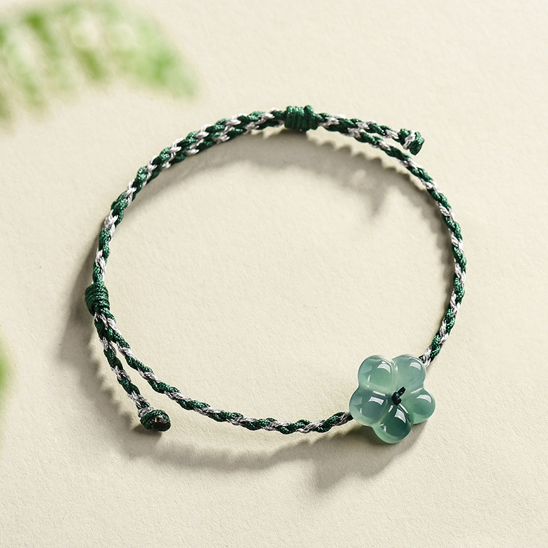 Burmese Jadeite Flower Bracele - đánh giá và giá Vintage Women Fashion