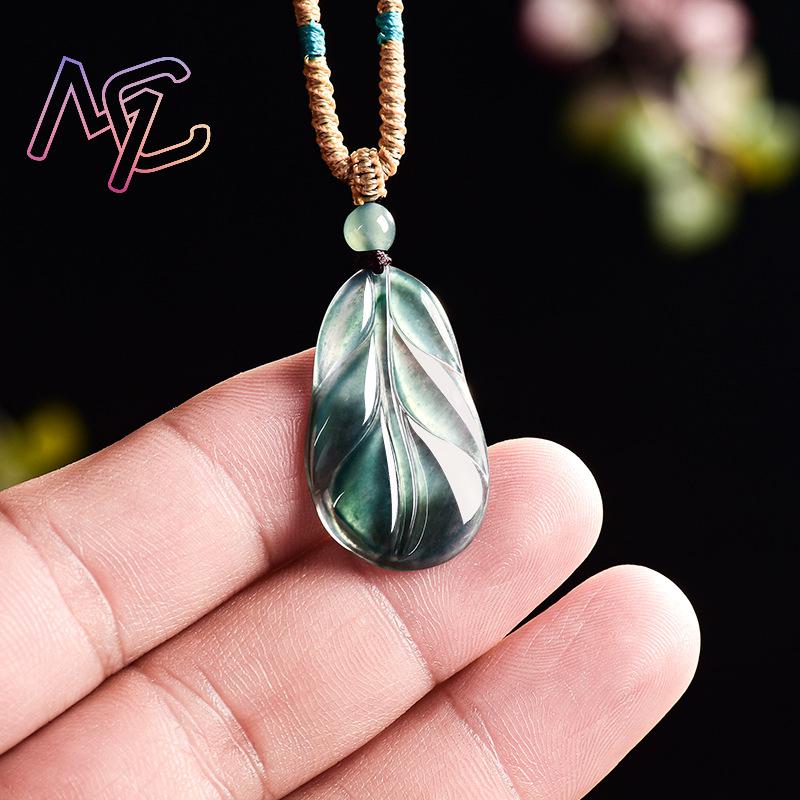 Myanmar Jadeite Leaf Pendant G - đánh giá và giá Vintage Women Fashion