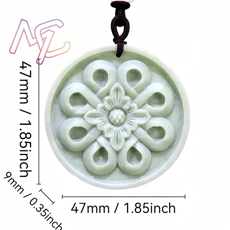 Natural Real Jade Flower Penda - đánh giá và giá Vintage Fashion