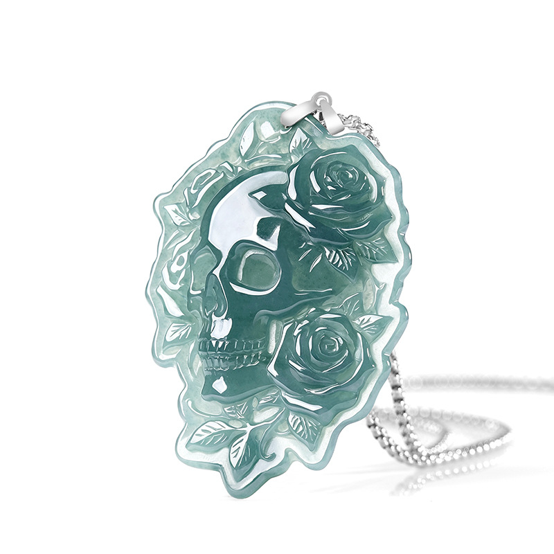 Natural Burmese Jadeite Skull  - đánh giá và giá Vintage Women Fashion