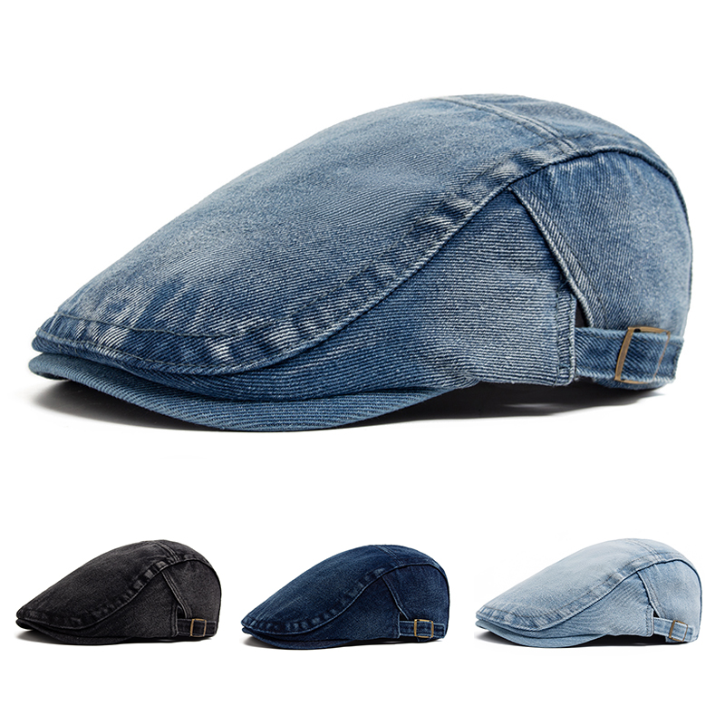 New Denim Cotton Beret Men Vin - đánh giá và giá Vintage Fashion Nz